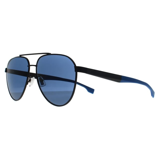 Hugo Boss Hugo Boss Men's Aviator Matte Black Blue Blue BOSS 1485/S - 2