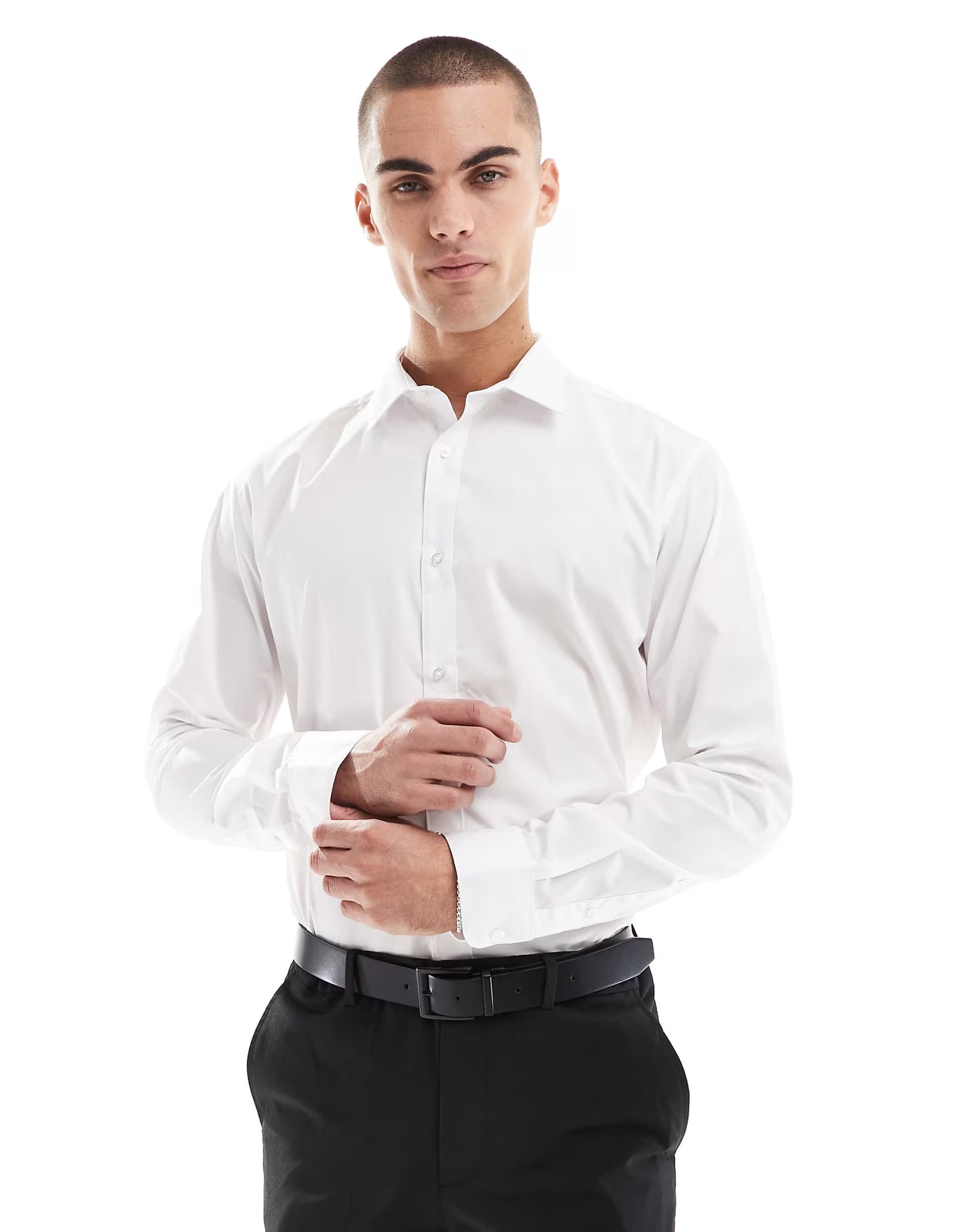 ASOS Jack & Jones slim fit smart shirt in white