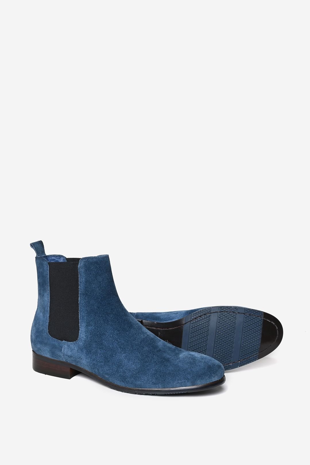 Alexander Pace Alexander Pace Men's 'Warwcik' Premium Suede Chelsea Boots in Navy - 2