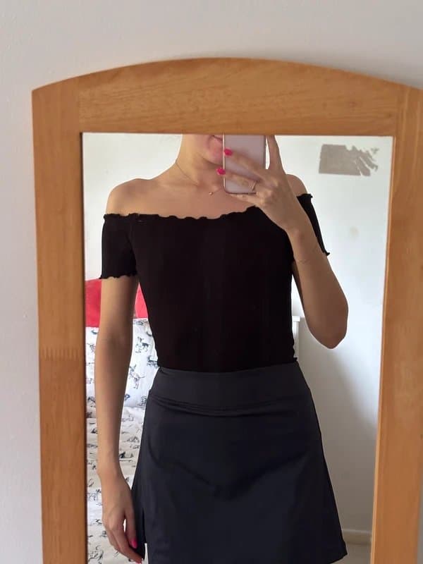ASOS ASOS Off the Shoulder Black Bodysuit