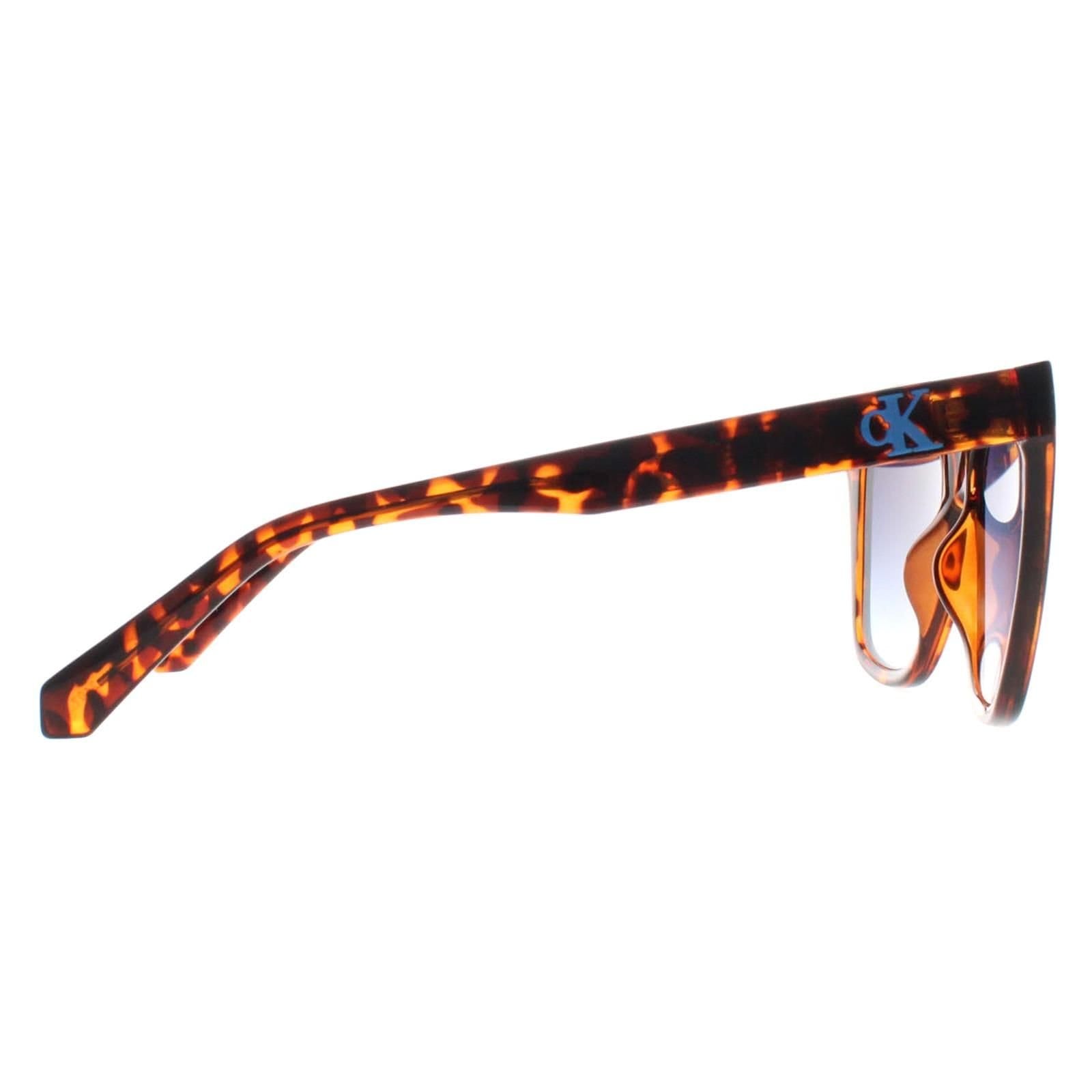 Calvin Klein CALVIN KLEIN Women's Square Havana Blue Gradient CKJ22608S in Brown - 4
