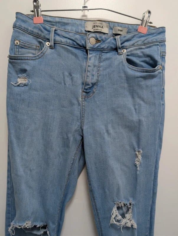 New Look New Look 'Jenna' Ripped Skinny Jeans - Size UK 12