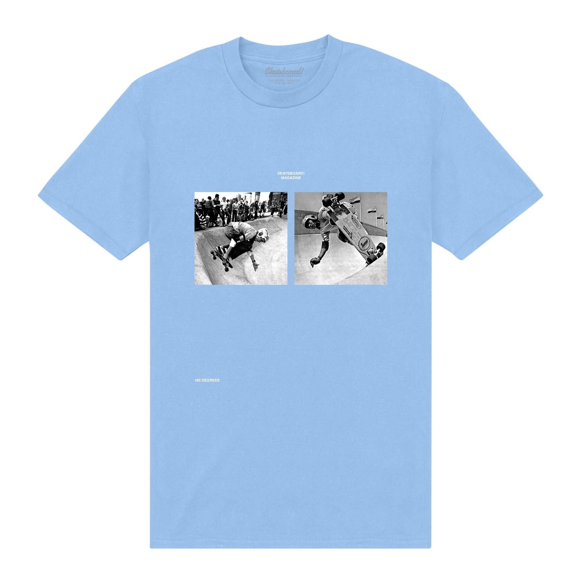 Skateboard! Skateboard! Men's Magazine 180 T-Shirt in Light Blue