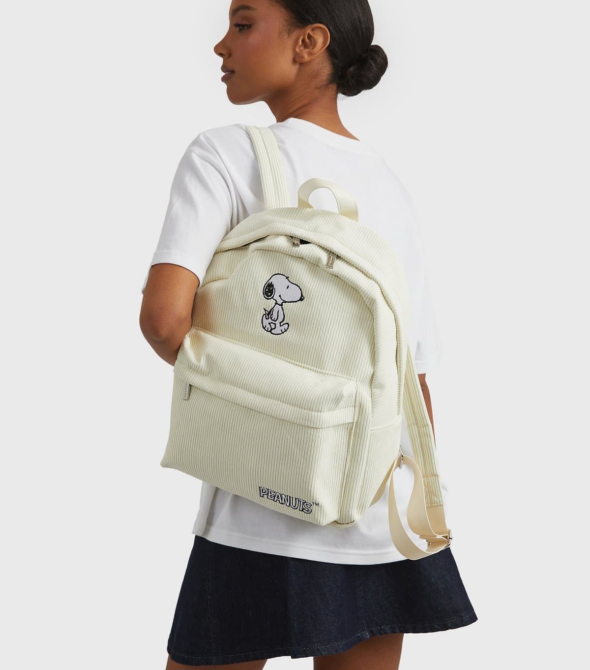 Skinnydip Skinnydip Cream Corduroy Snoopy Backpack