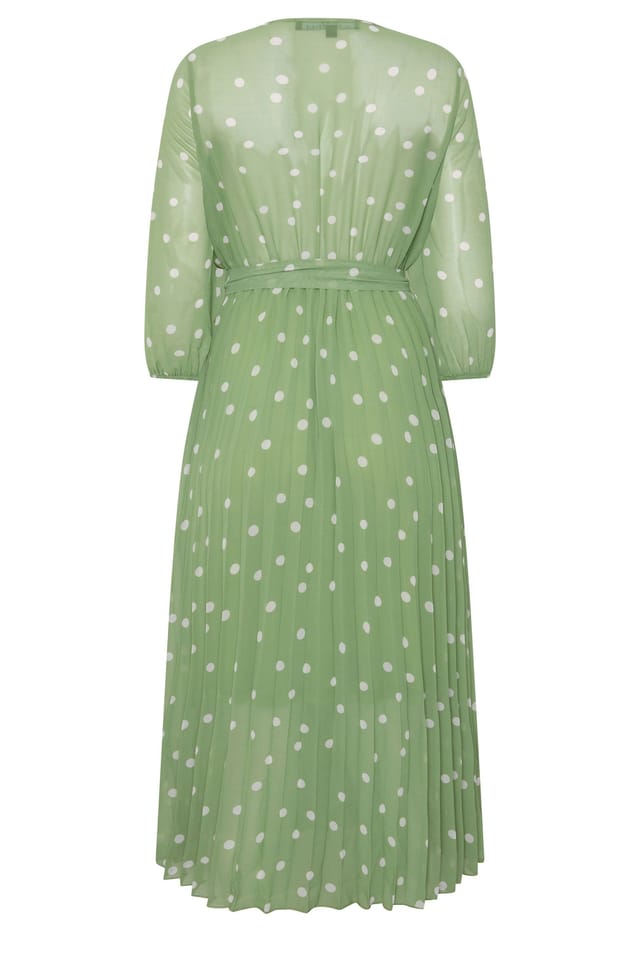 Star By Julien Macdonald Star by Julien Macdonald Women's Polka Dot Pleated Dress in Light Green - 3