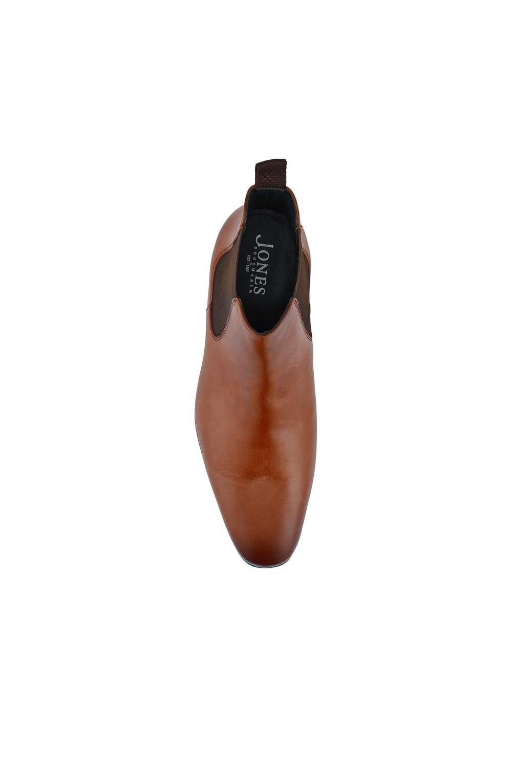 Jones Bootmaker Jones Bootmaker Men's Leather Pointed-Toe Chelsea Boots in Tan - 4