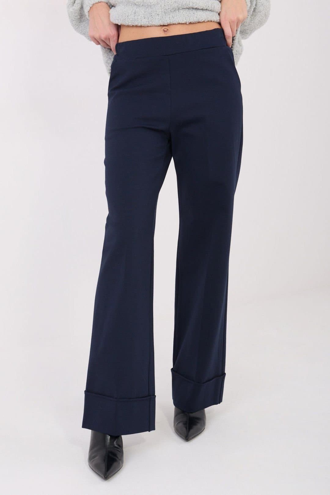 Love Lace Love Lace Navy High Waist Wide Leg Pants
