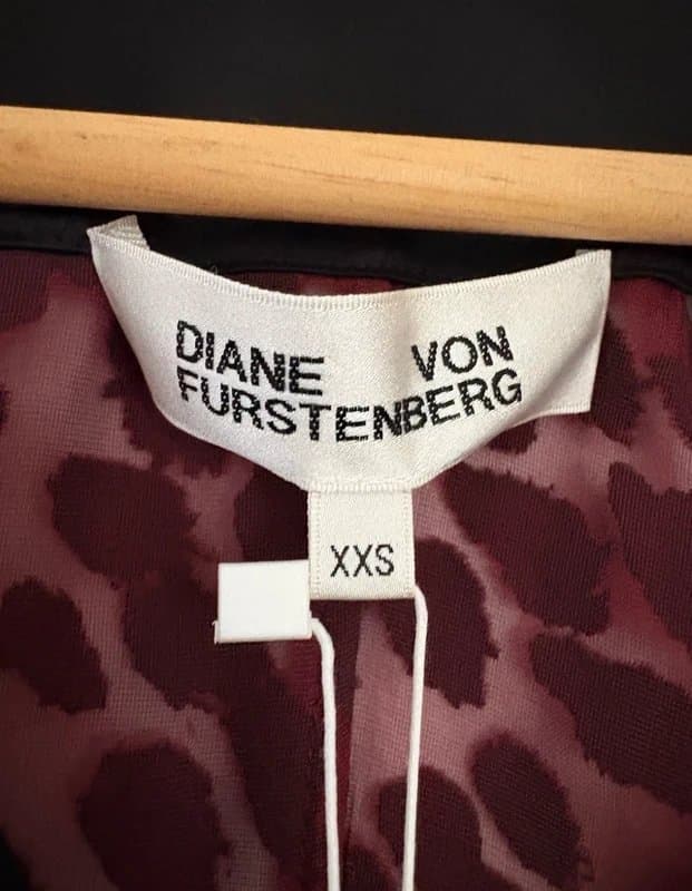 Diane von Fürstenberg BNWT Diane von Furstenberg DVF Pianna Velvet Burnout Kimono Wrap Dress | XXS | UK 2