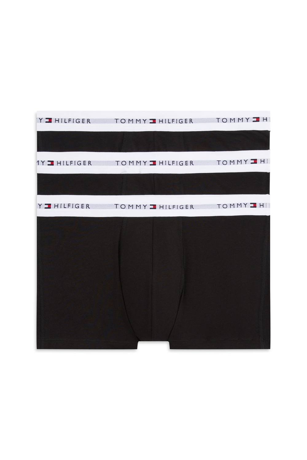 Tommy Hilfiger Tommy Hilfiger Men's Signature 3 Pack Waistband Trunks - Black - 2