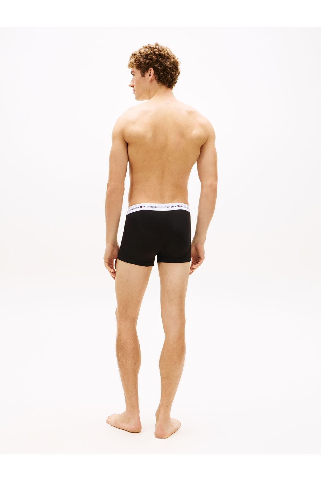 Tommy Hilfiger Tommy Hilfiger Men's Signature 3 Pack Waistband Trunks - Black - 4