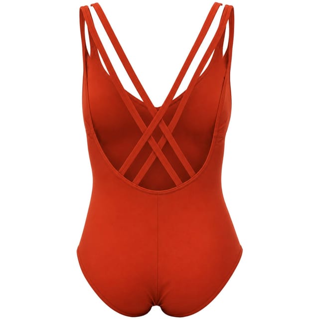 Speedo Speedo Women's LuxePool Orange Swimsuit - 2