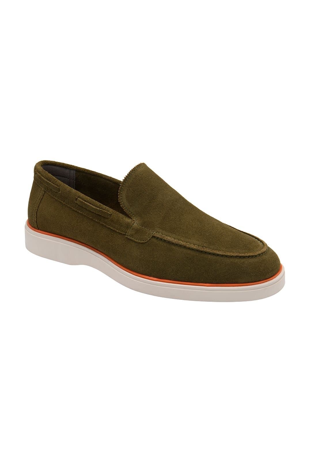 Frank Wright Frank Wright Men's Suede 'Simmons II' Loafers in Green