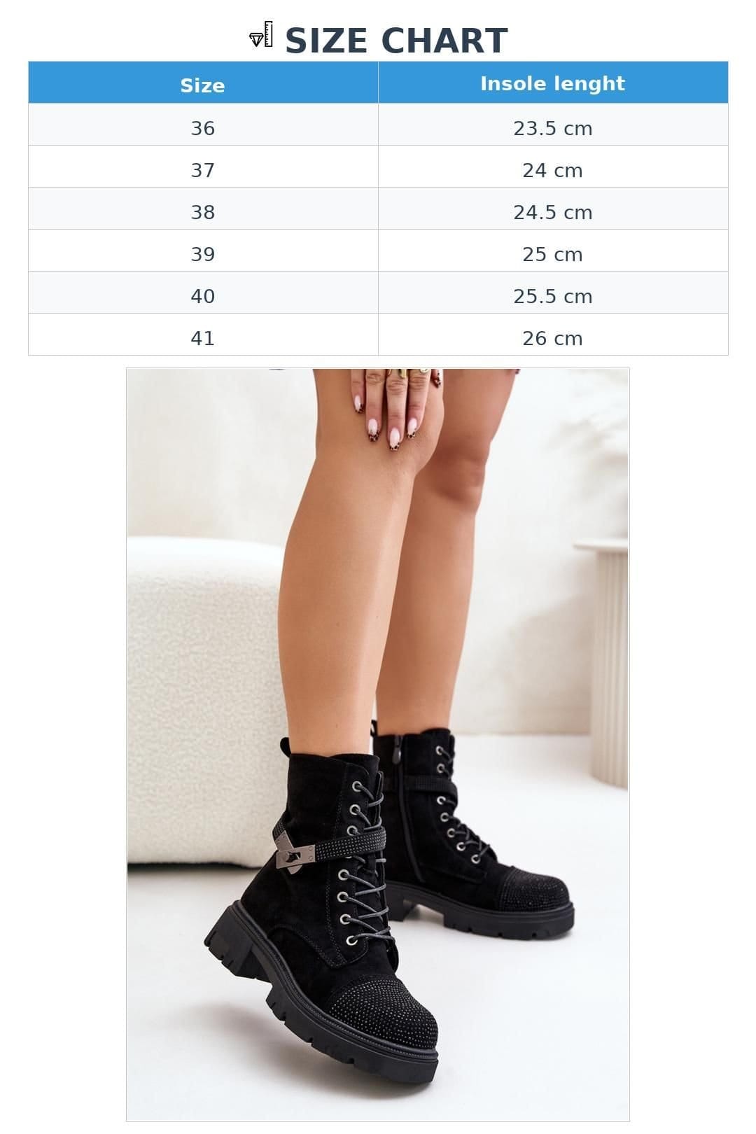 Love Lace Love Lace Women's Soft Touch Suede Insulated Lace Zip Flat Warm Boots in Black - 4