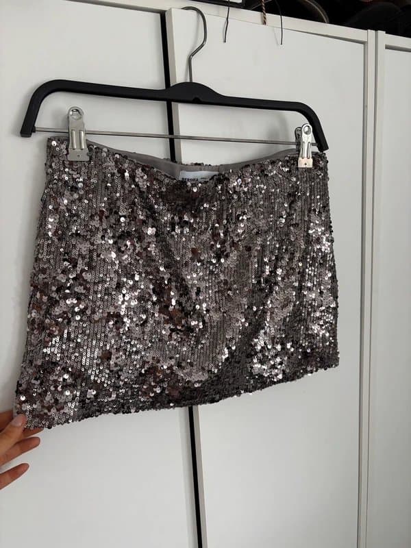 Bershka Bershka grey sequin skirt