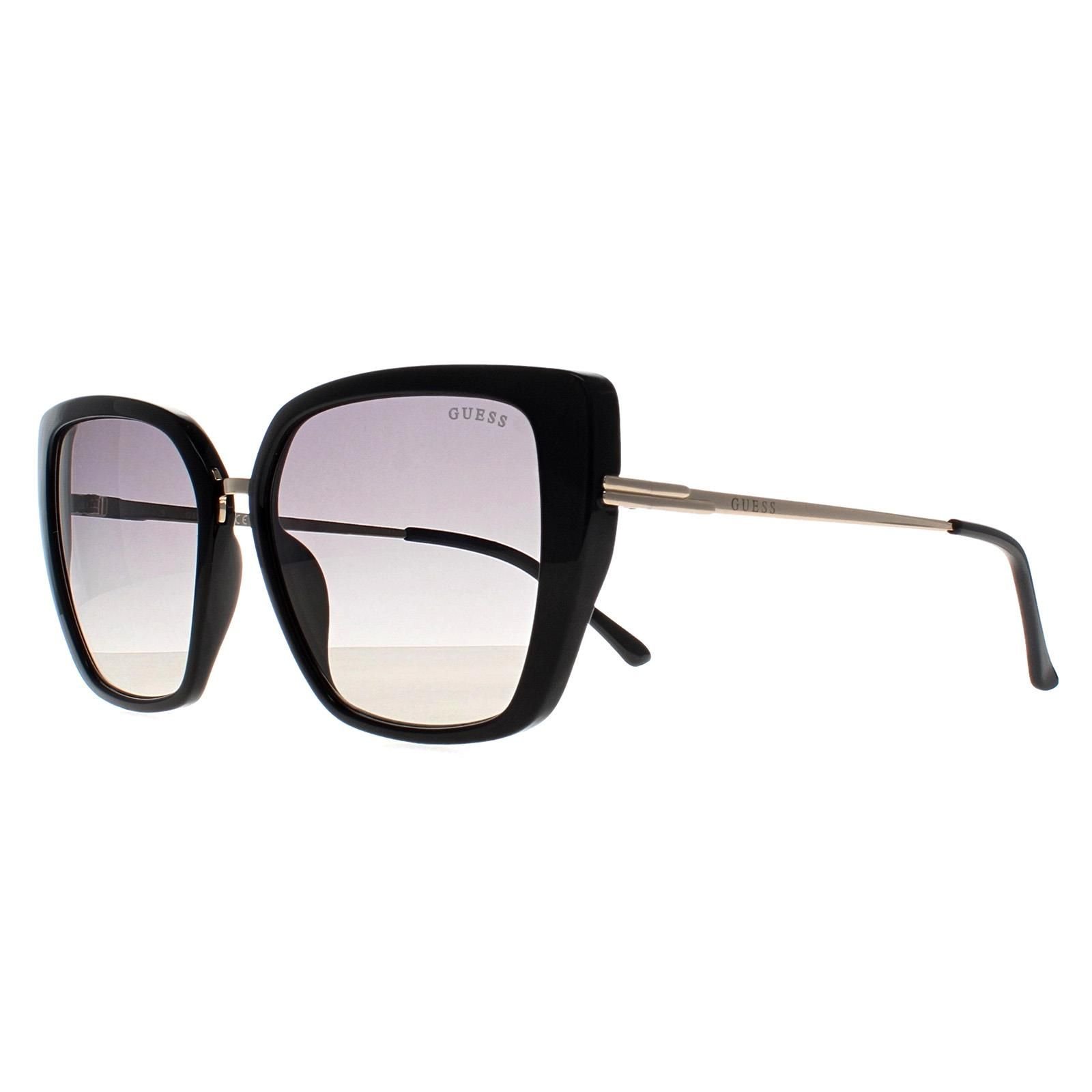 Guess Guess Women's Cat Eye Shiny Black Grey Gradient GF6199 - 2