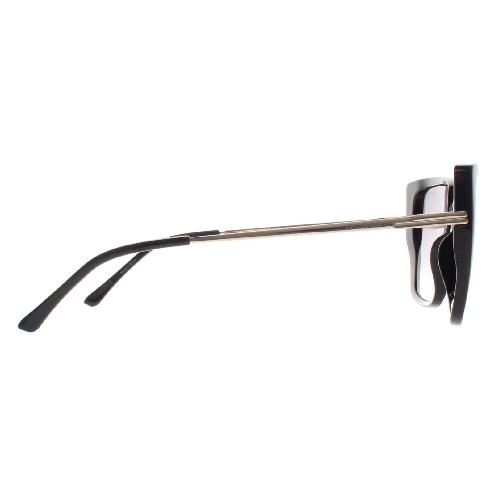 Guess Guess Women's Cat Eye Shiny Black Grey Gradient GF6199 - 4