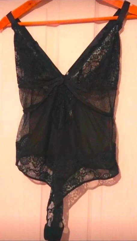 ASOS 👙ASOS Black Lace Lingerie Bodysuit Plus Size 22 Bra 38G 40G Very Good Condition👙