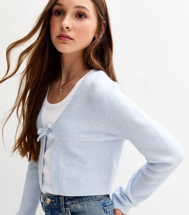 New Look Girls' Light Blue Knitted Cardigan New Look - 2