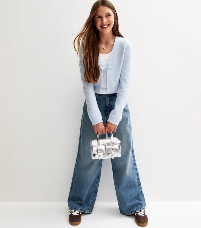 New Look Girls' Light Blue Knitted Cardigan New Look - 3