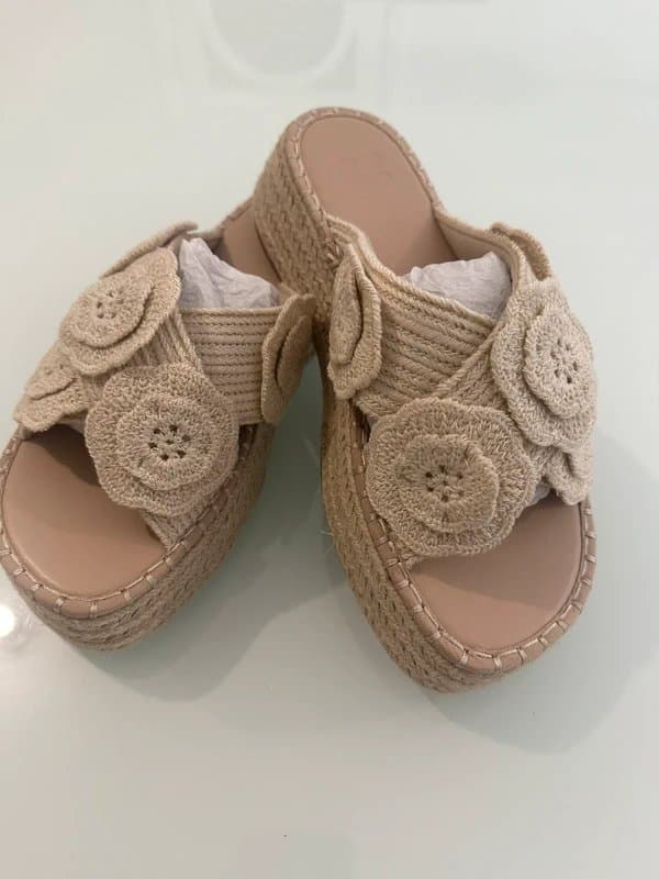ASOS ASOS espradille crochet 3D flower slides size5uk /38