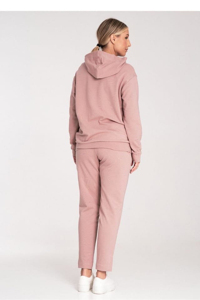 Love Lace Love Lace Women's Cotton Sports Track Trousers with Patch Pockets in Pink - 3