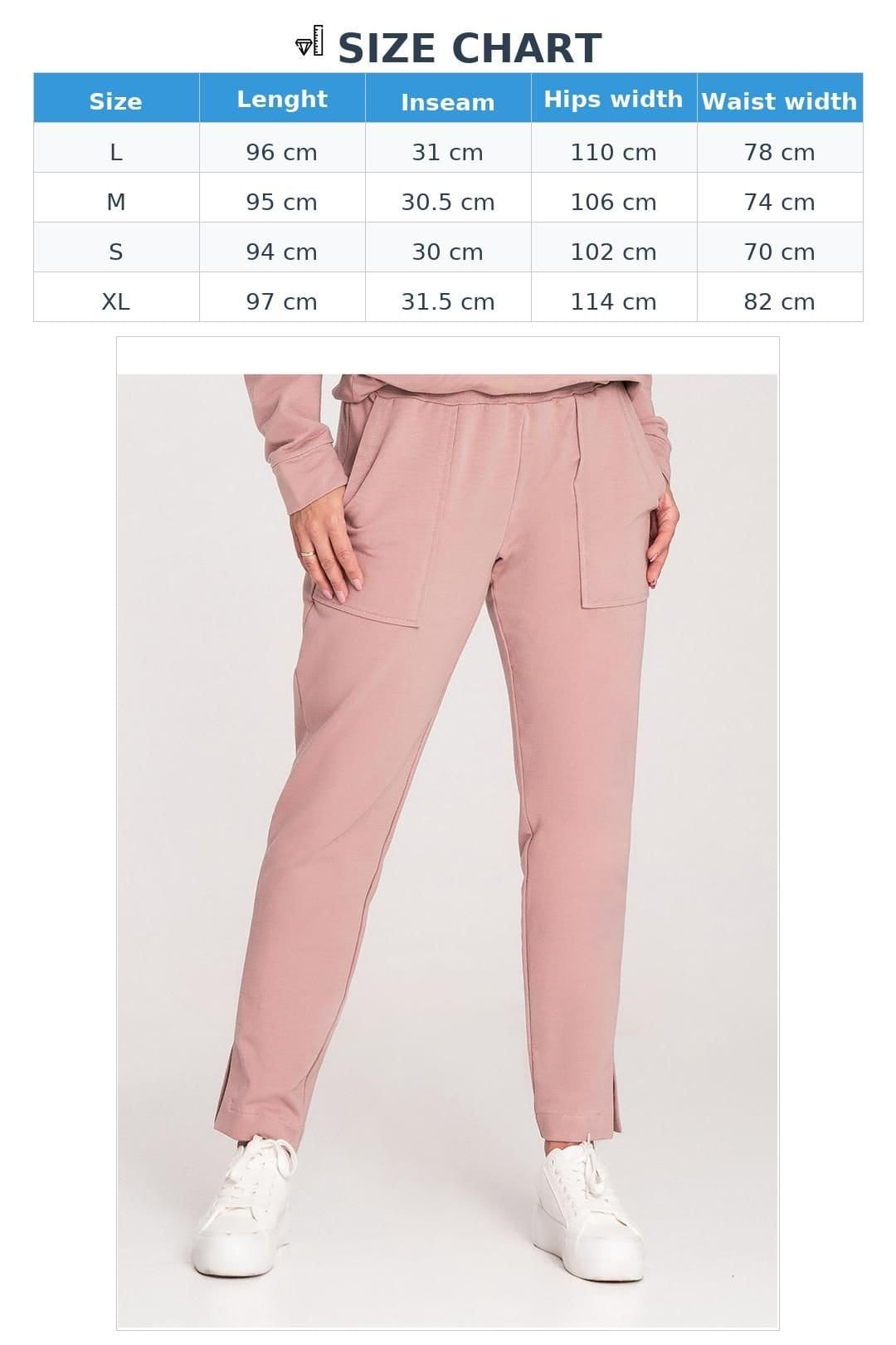 Love Lace Love Lace Women's Cotton Sports Track Trousers with Patch Pockets in Pink - 4