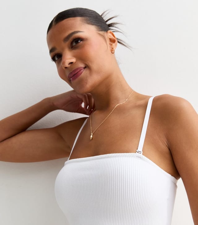 New Look Women's White Rib Seamless Soft Multiway Bandeau Bra New Look - 2