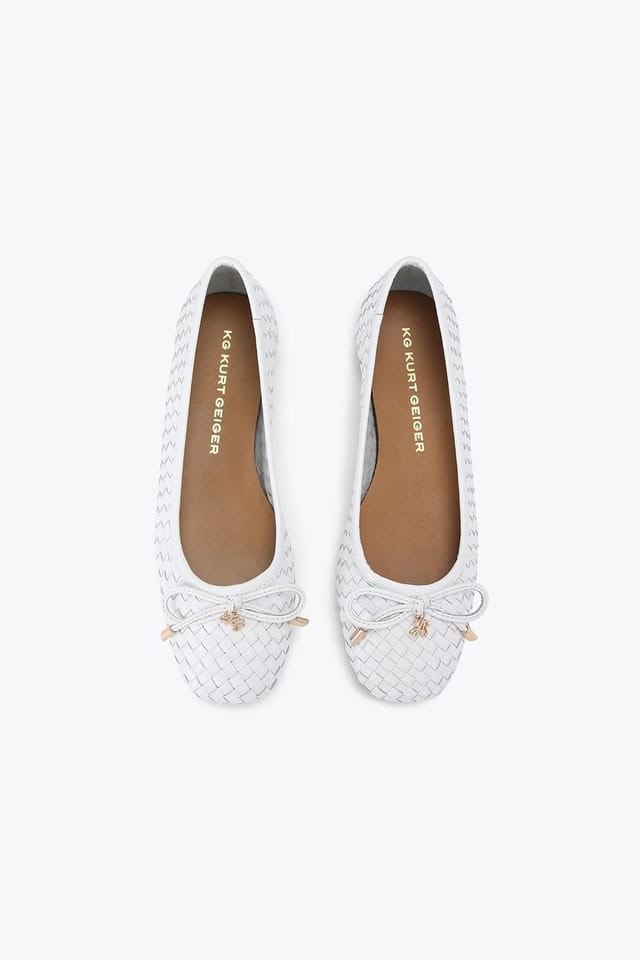 KG Kurt Geiger KG Kurt Geiger Women's 'Nora' Leather Flats in Cream - 2
