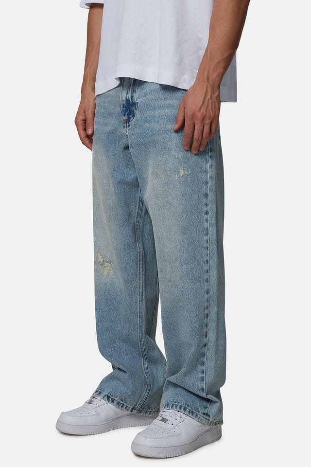 Good For Nothing Good For Nothing Men's Baggy Denim Jeans in Blue - 3
