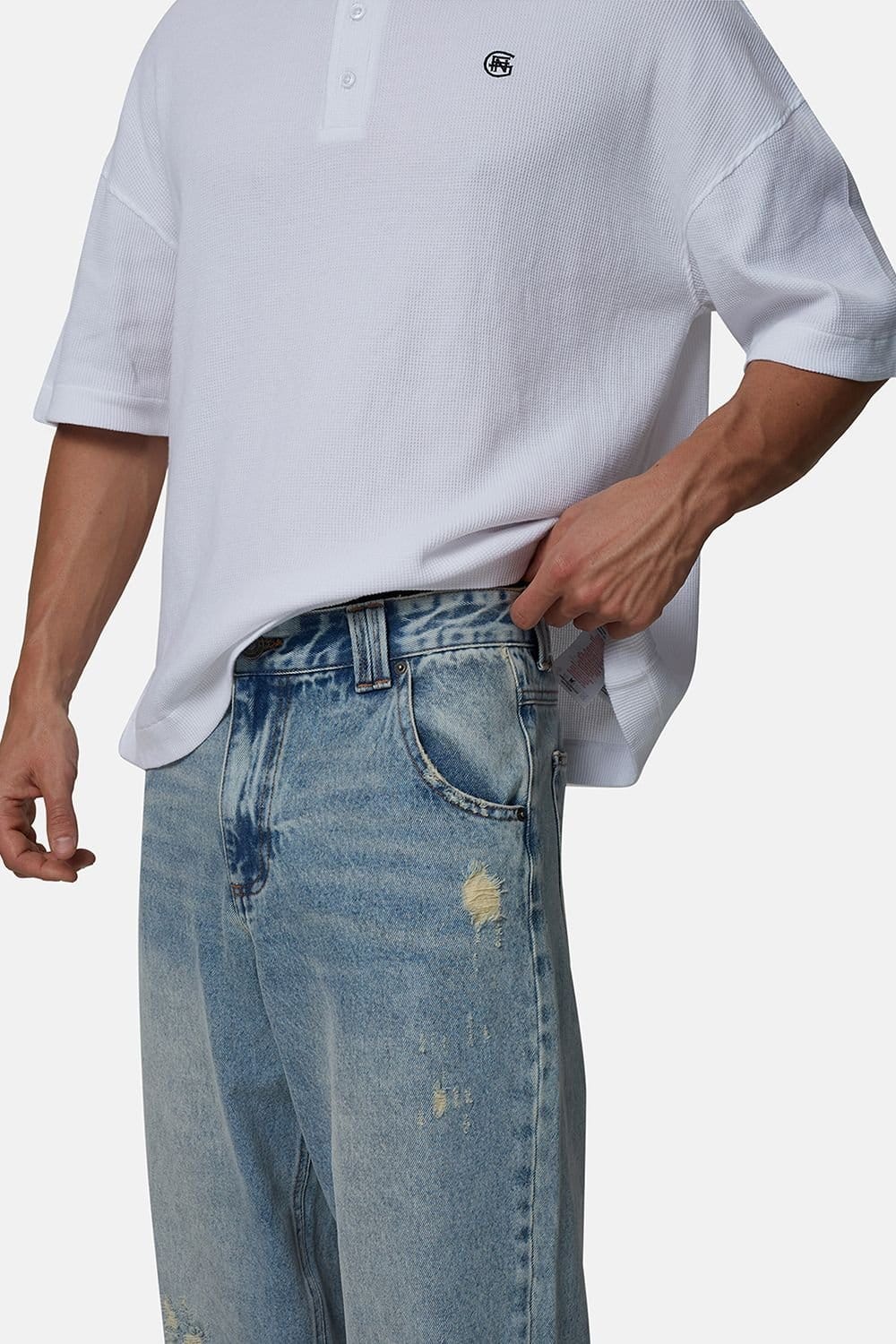 Good For Nothing Good For Nothing Men's Baggy Denim Jeans in Blue - 4