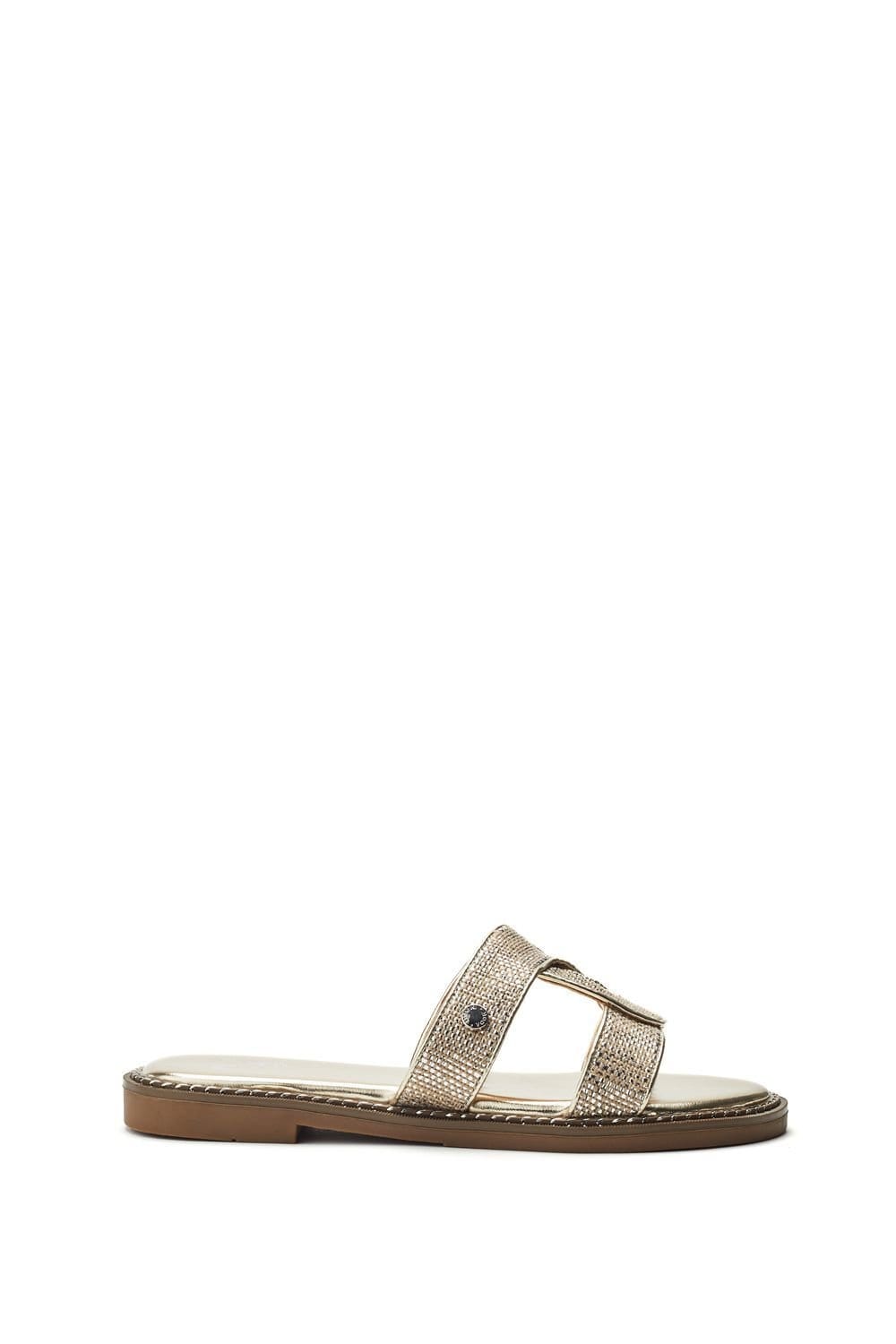 Moda In Pelle Moda In Pelle Women's 'Lupin' Lizard Sandals in Gold - 1