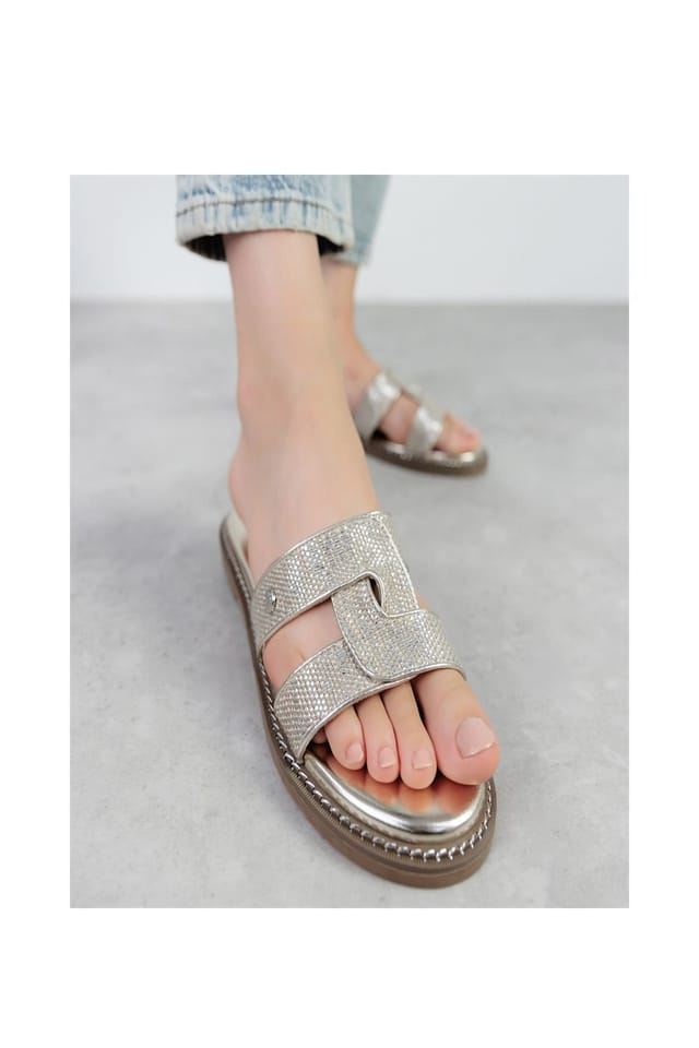 Moda In Pelle Moda In Pelle Women's 'Lupin' Lizard Sandals in Gold - 2