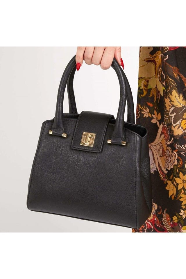 Jones Bootmaker Jones Bootmaker Women's Whimsy Leather Top Handle Bag in Black - 3