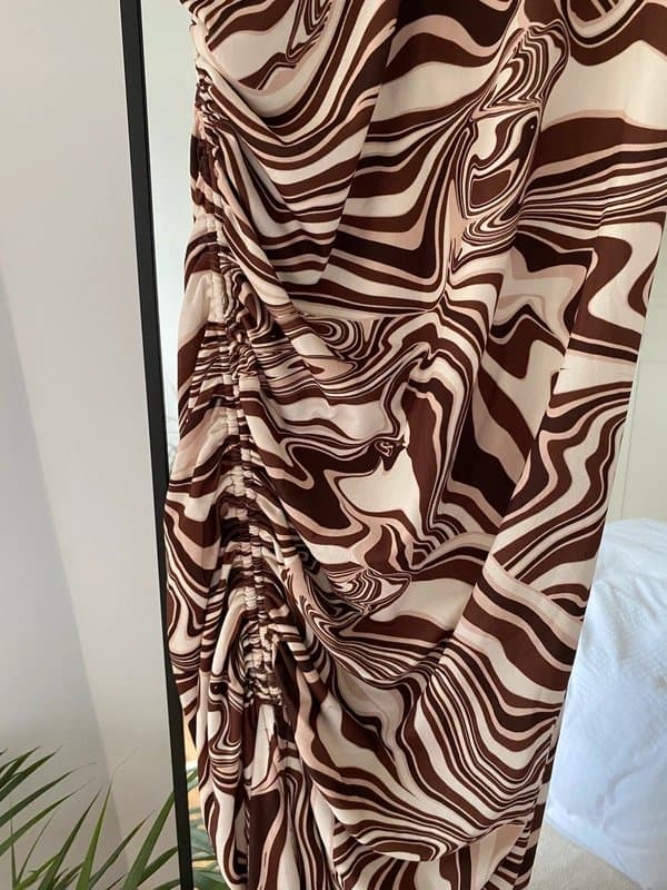 Bershka Bershka Print Midi Slip Dress