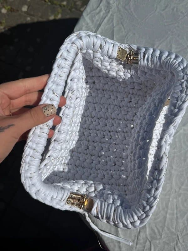 Unique Handmade Crochet Clutch Bag | Chunky Knit Style | Summer Statement Bag | Unique Piece