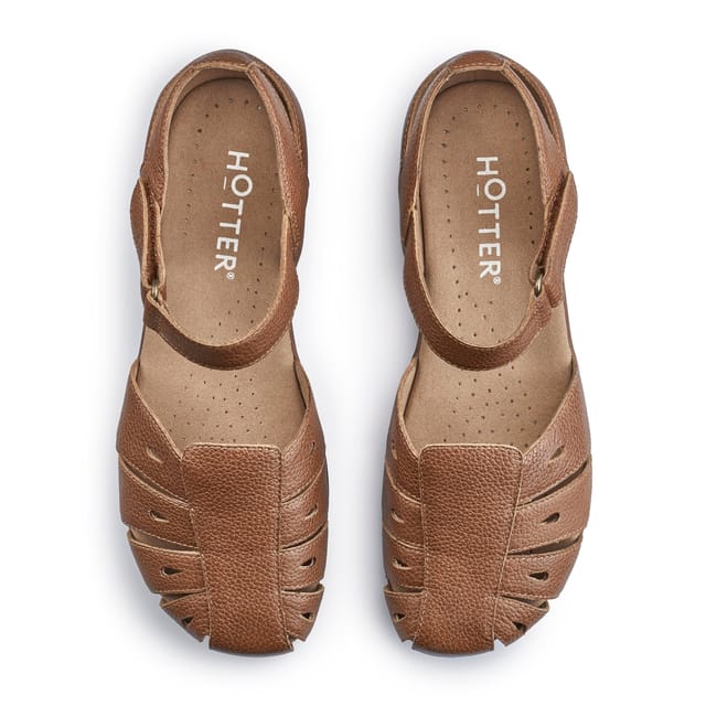 Hotter Hotter Women's Wide Fit 'May' Fisherman Sandals in Tan - 2