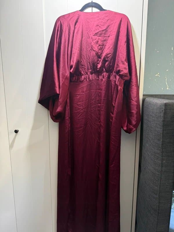 ASOS TFNC maxi satin wrap dress
