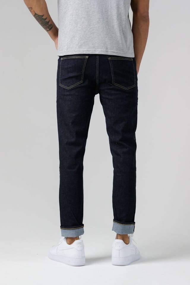Monkee Genes Monkee Genes Men's Skinny Fit Mid-Rise Denim Jeans in Dark Navy - 2