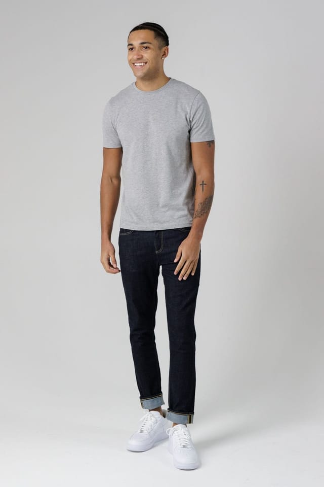 Monkee Genes Monkee Genes Men's Skinny Fit Mid-Rise Denim Jeans in Dark Navy - 3