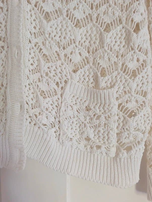Topshop White Topshop Crocheted Cardigan