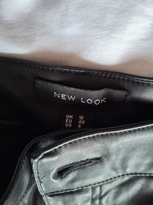 New Look PU leather trousers -size 12 (would fit 10 aswell)