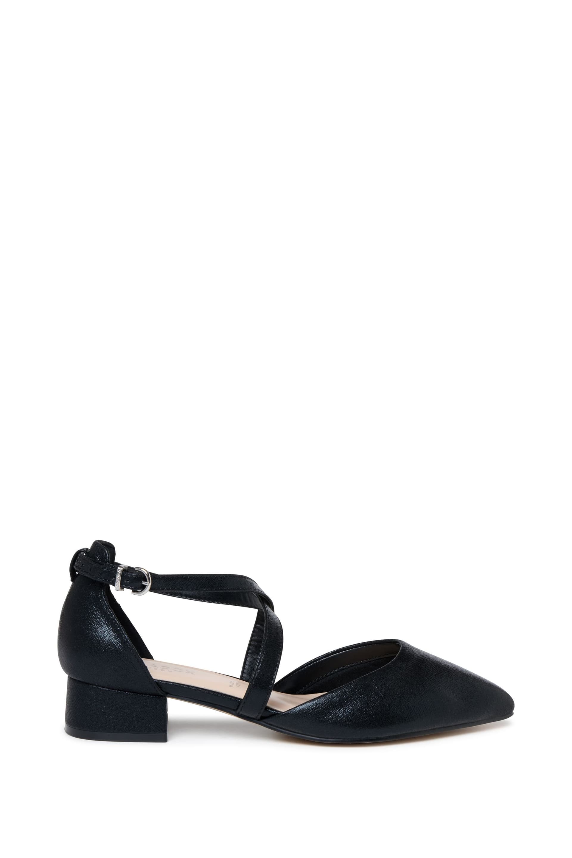 Paradox London Paradox London Women's Fabienne' Wide Fit Block Heel Open Court Shoes in Black