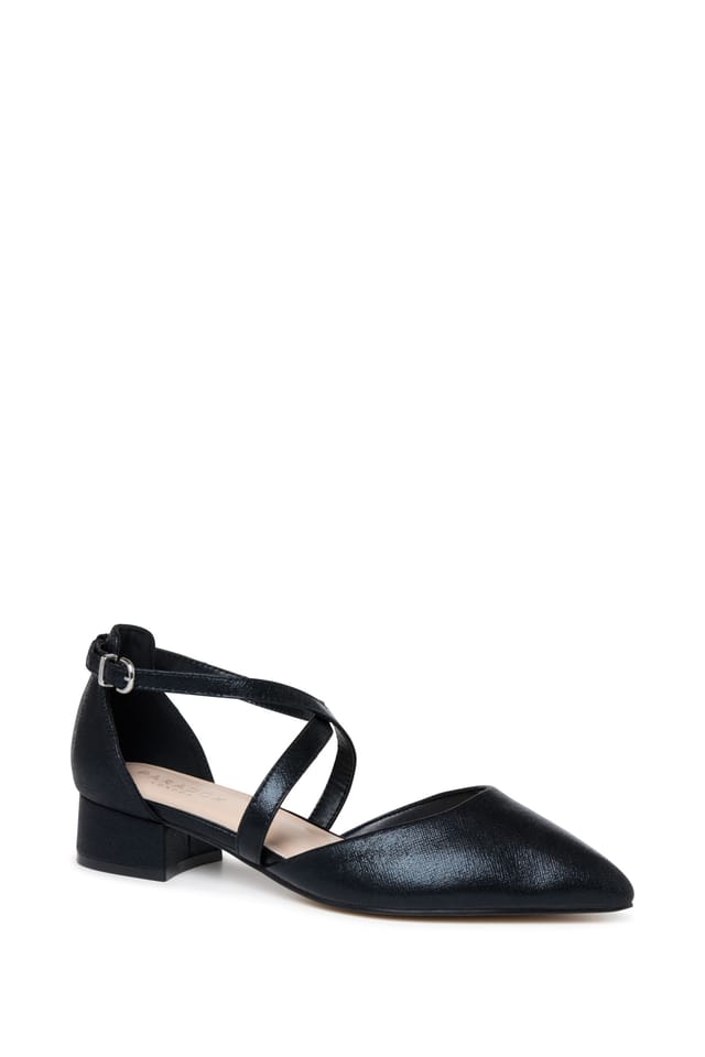 Paradox London Paradox London Women's Fabienne' Wide Fit Block Heel Open Court Shoes in Black - 3