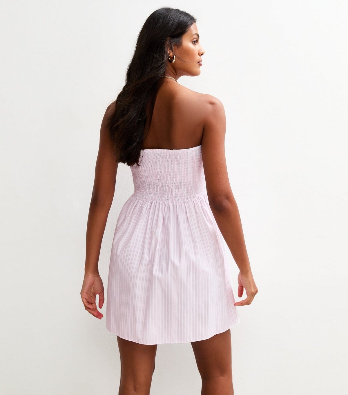 New Look Women's Pink Striped Bandeau Mini Dress New Look - 4