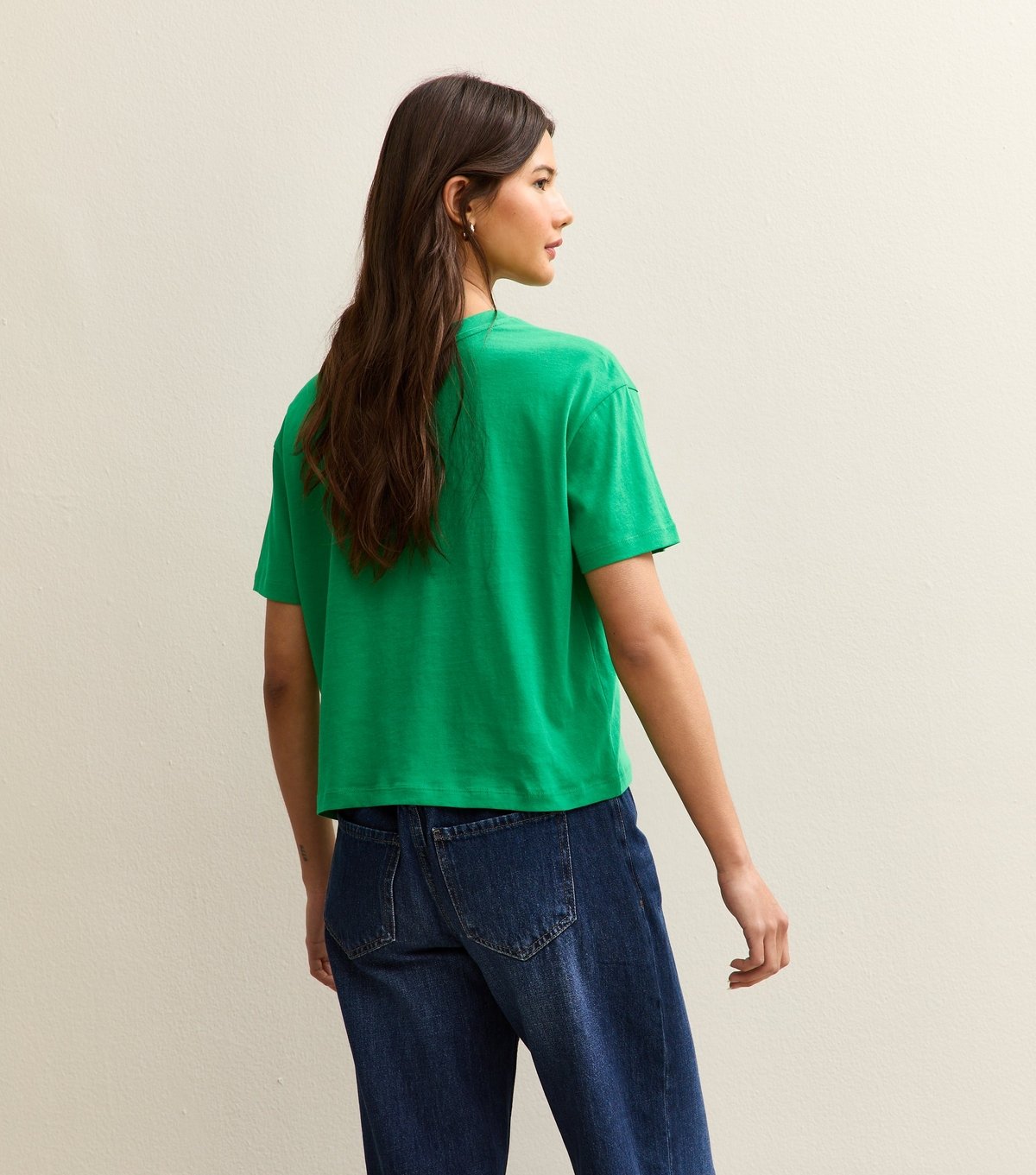 New Look Women's Dark Green Cotton Boxy Fit T-Shirt New Look - 4