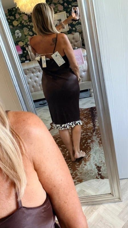 Never Fully Dressed Never Fully Dressed silky dress with shell detail size 12 (on the small side) new