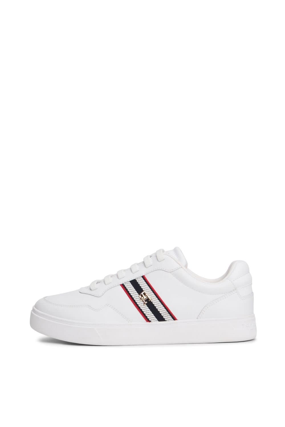 Tommy Hilfiger Tommy Hilfiger Women's White Leather Cupsole Sneakers