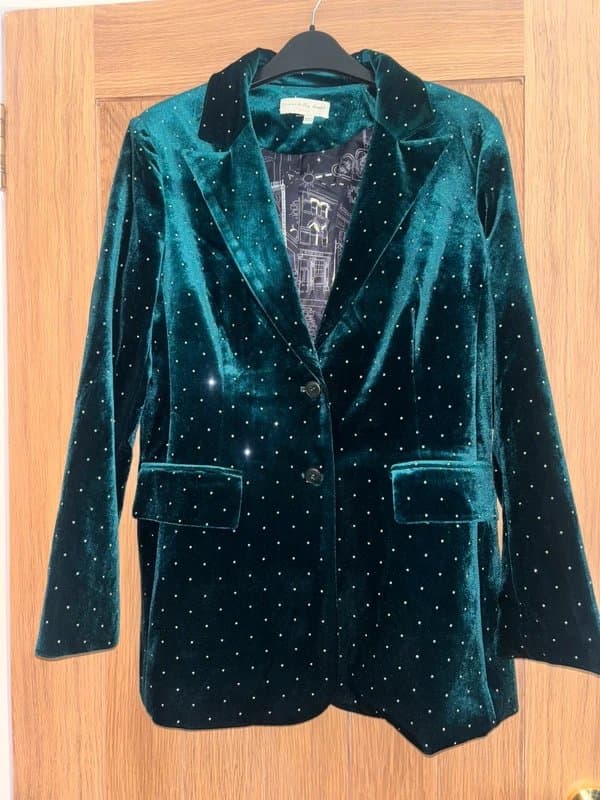 Never Fully Dressed Never Fully dressed green velvet blazer