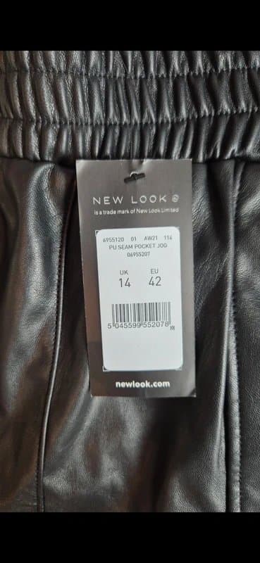 New Look New Look Faux Leather Joggers – Size 14 – BNWT