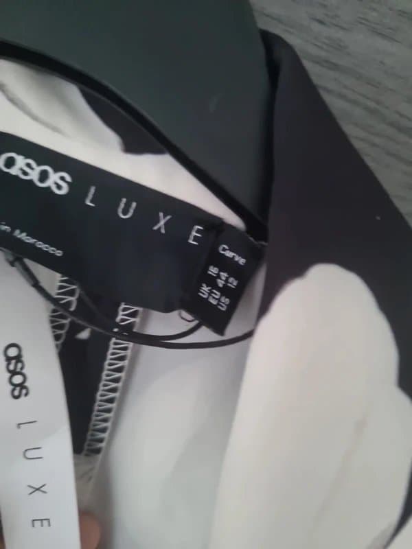 ASOS Asos luxe curve suit jacket black and white 16 floral print
